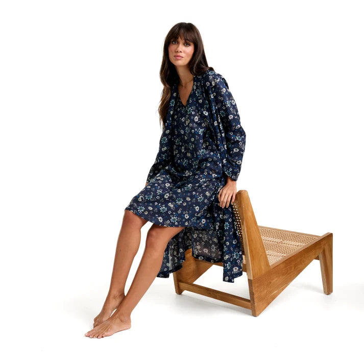 Cotton Voile Robe (Moonlit Garden)