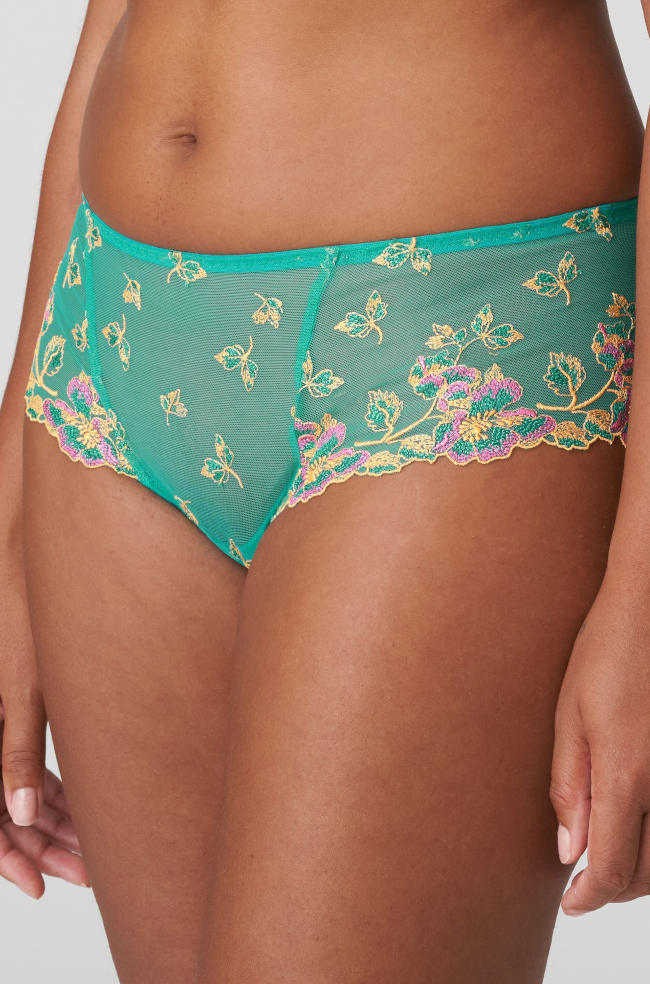 Teal Lenca Sunny G-String by Primadonna, featuring a delicate design, available in 2XL, 3XL, and LGE sizes.