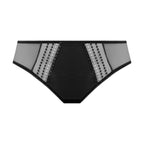 Black Matilda Brief underwear by ELOMI featuring a sleek, comfortable design with subtle cutout details.