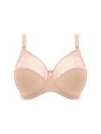 ELOMI Morgan Stretch Banded Bra in Sahara Nude, featuring a comfortable band and cutout design, displayed on a mannequin.