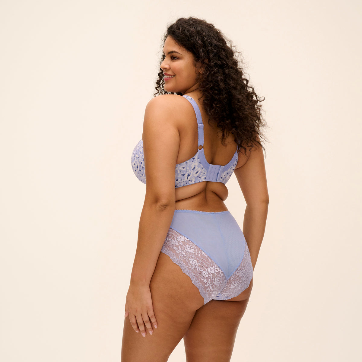 Morgan High Leg Brief - Blue Leopard