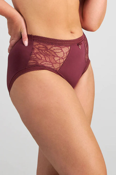 The Smooth Lace Full Brief (Grapewine)
