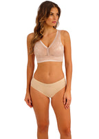 Net Effects Semi-Sheer Lace Bralette - Nude