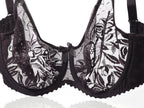 Divine Venus Semi-Sheer Underwire Bra - Black