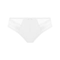 Fantasie Rebecca full brief underwear with lace side inserts in white, featuring cutout print design.