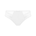 Fantasie Rebecca full brief underwear with lace side inserts in white, featuring cutout print design.