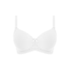 Fantasie Rebecca white underwire molded T-shirt bra with full cup design and spacer fabric, showcasing smooth, seamless fit.