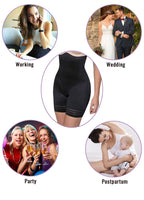 Black firm control high waisted shapewear shorts by LA SCULPTE, designed to shape and smooth the waist and hips.