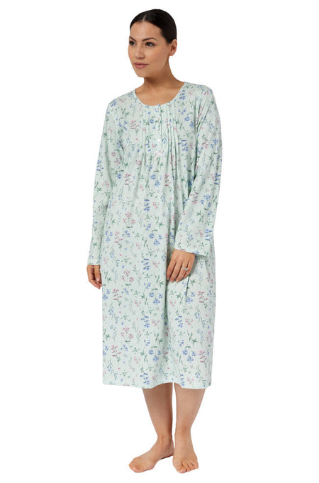 Cate Knit Nightie (Blue Floral) size 10 left only