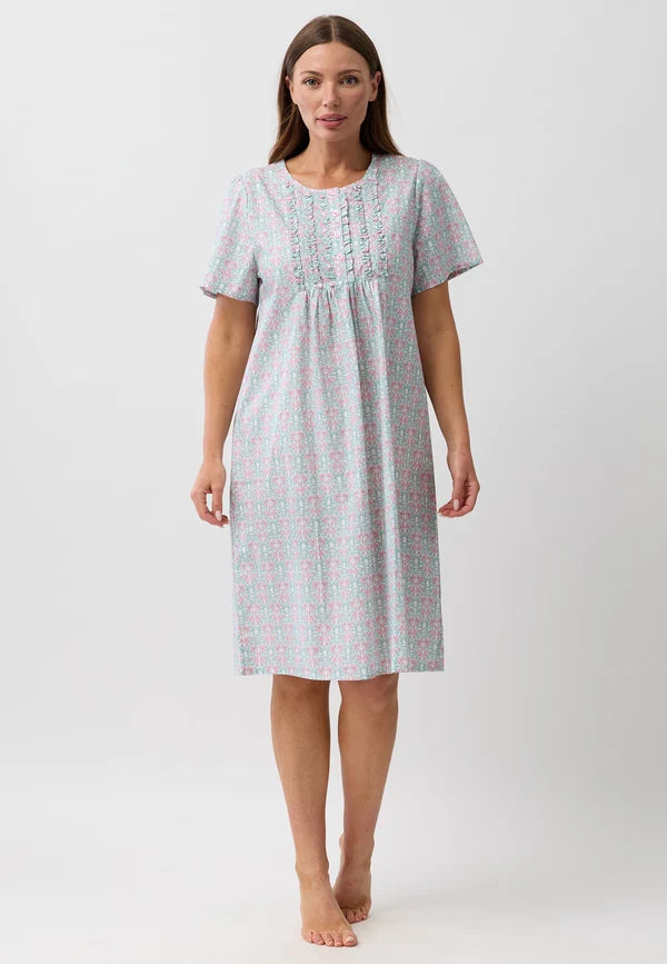 Primrose Sleeveless Nightie (Coral)