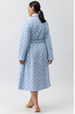 Posy Quilt Button Dressing Gown (Blue)