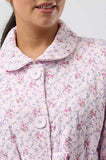 Posy Quilted Button Dressing Gown (Pink)