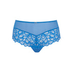 Azure blue Allure Brazilian underwear by Panache featuring smooth fabric and a comfortable fit, shown on a white background.