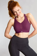 Panache Endurance non-padded wired sports bra in Berry Chalk, designed for support during active workouts.