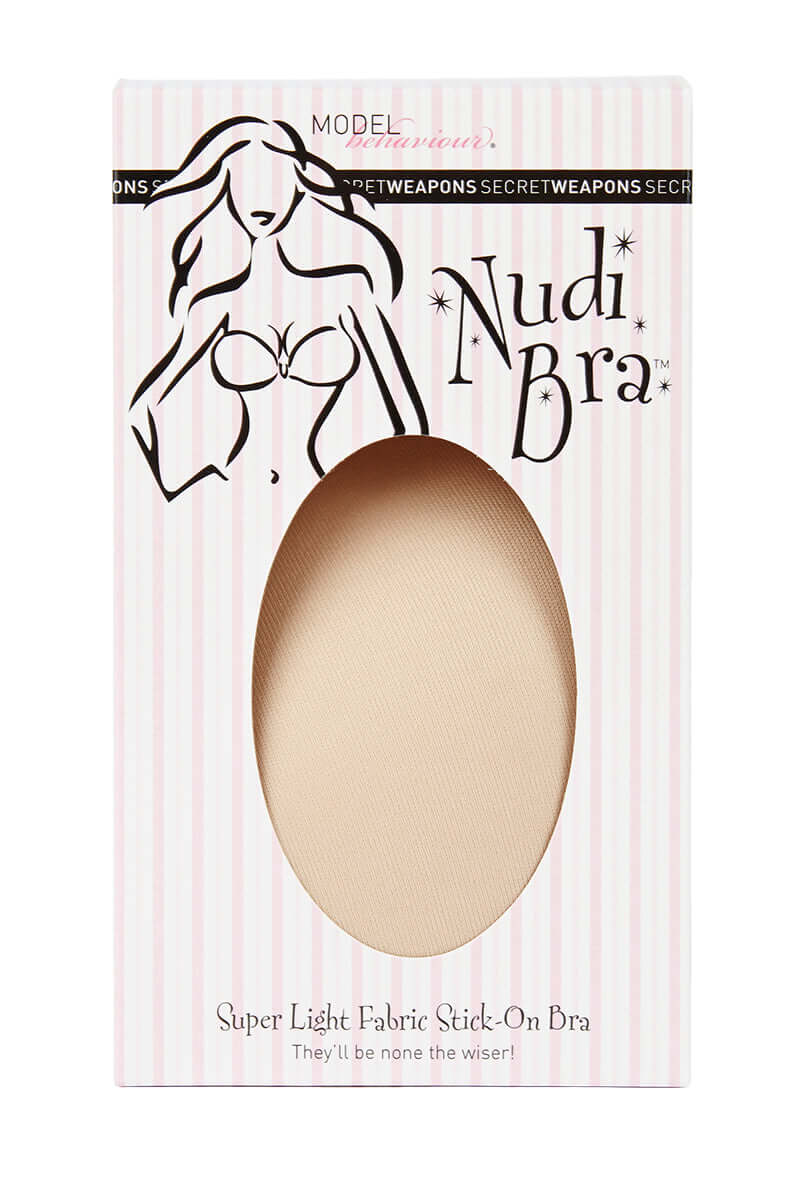 Nude stick-on bra from SECRET WEAPONS, Nudi Bra, discreet adhesive accessories for seamless, comfortable support.
