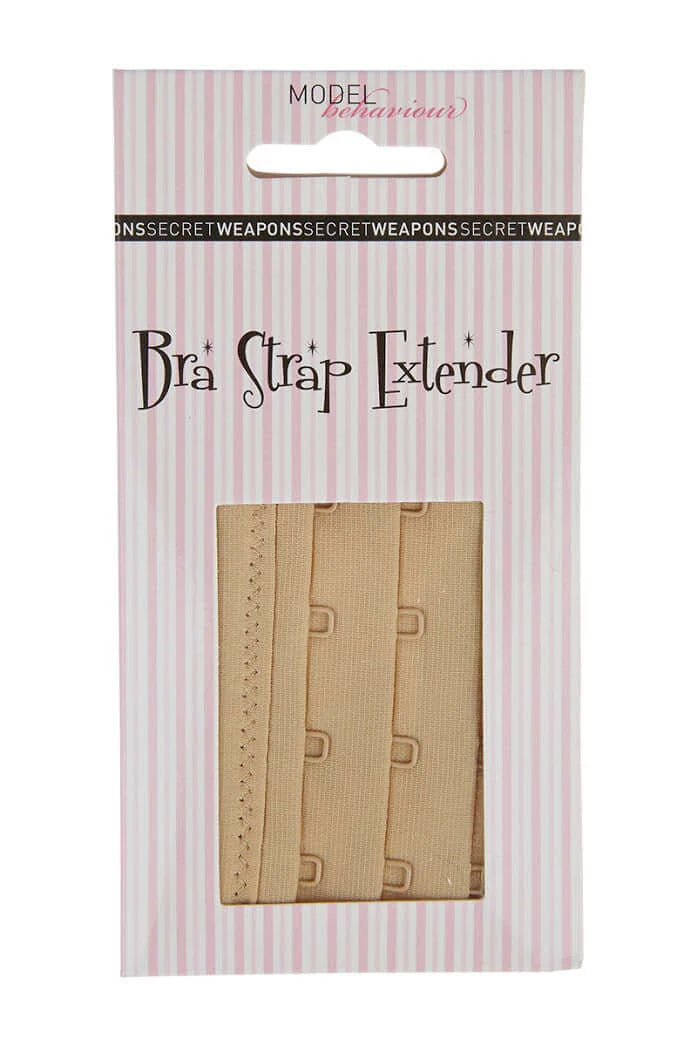 Secret Weapons bra extenders with 2 hooks, soft fabric and adjustable fit for added comfort and size flexibility.