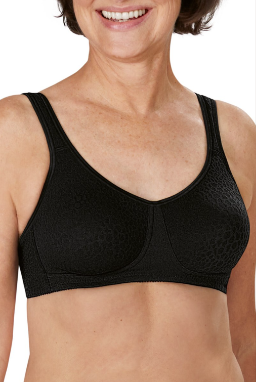 Black Mona wire-free bra by AmOENA with smooth cups and comfortable fit, designed for everyday wear.