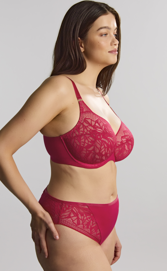 Sophia Underwired Full Cup Bra - Raspberry