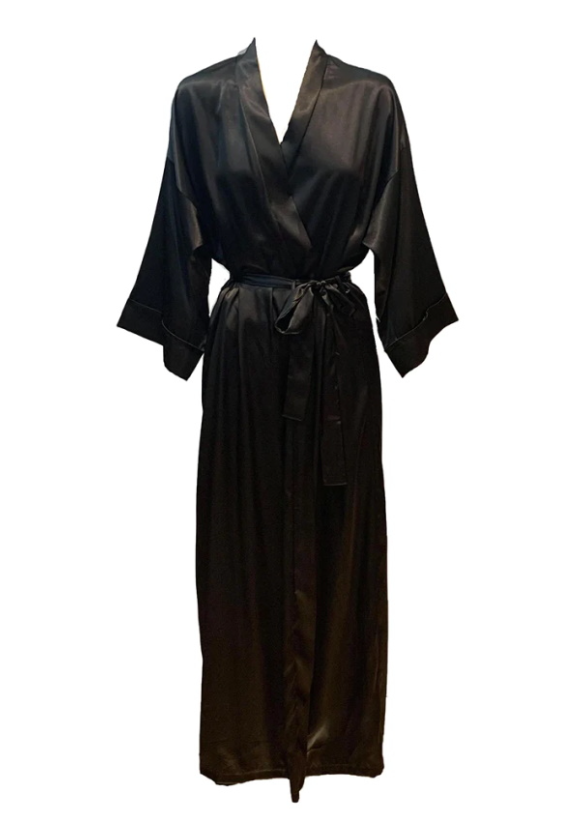 Kimono Banded Robe (Black)