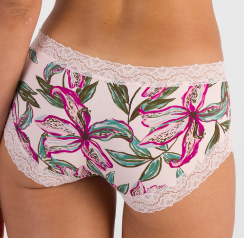 Marias Microfibre Boyleg (Pink Floral)