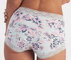 Marias Cotton Full Brief (Mint/Pink Floral Print)