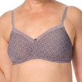 AMOENA Liz mauve non-wired padded mastectomy bra with pockets, featuring comfortable support and discreet design.