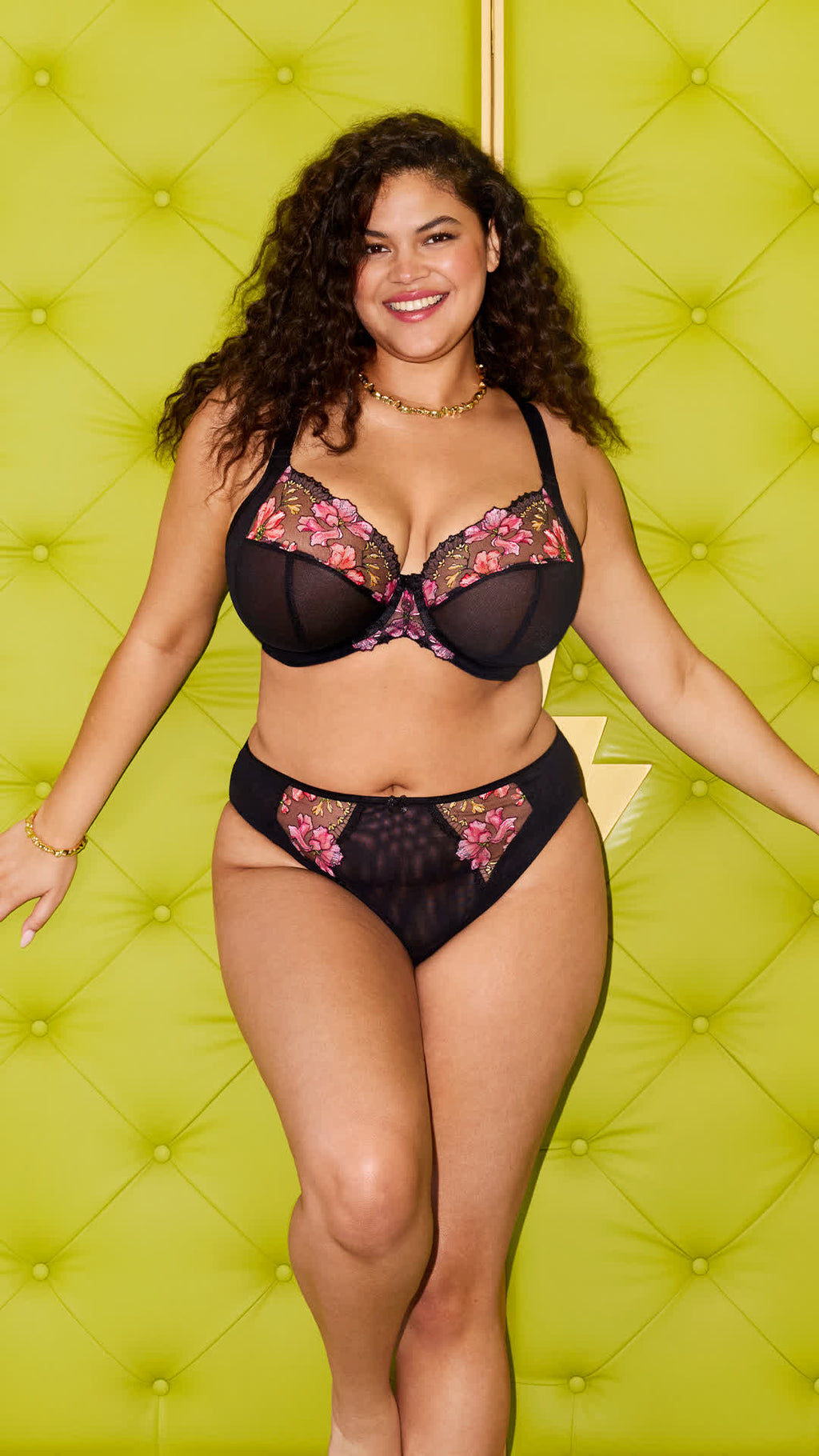 Teagan High Leg Brief - Rainbow