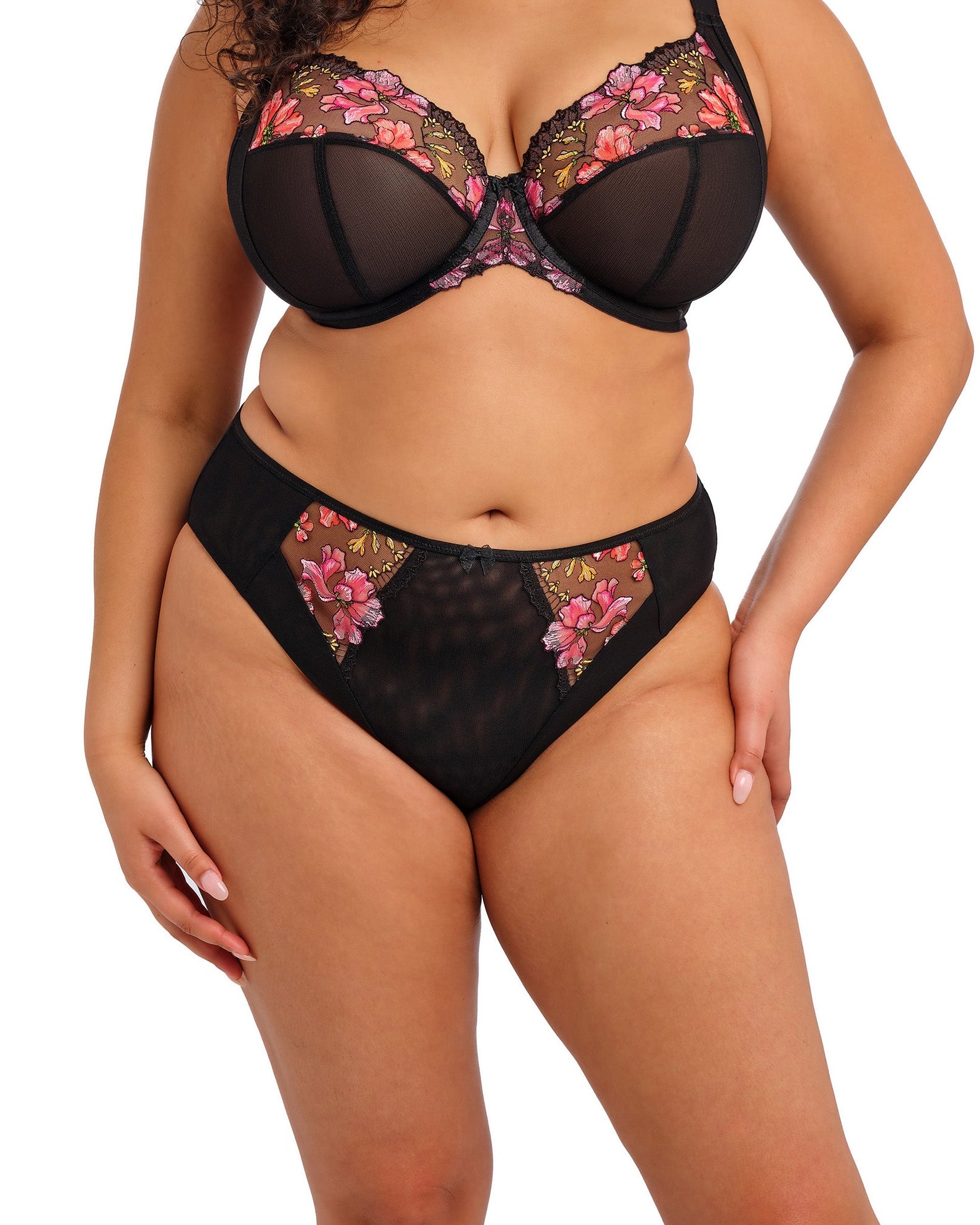 Teagan High Leg Brief - Rainbow