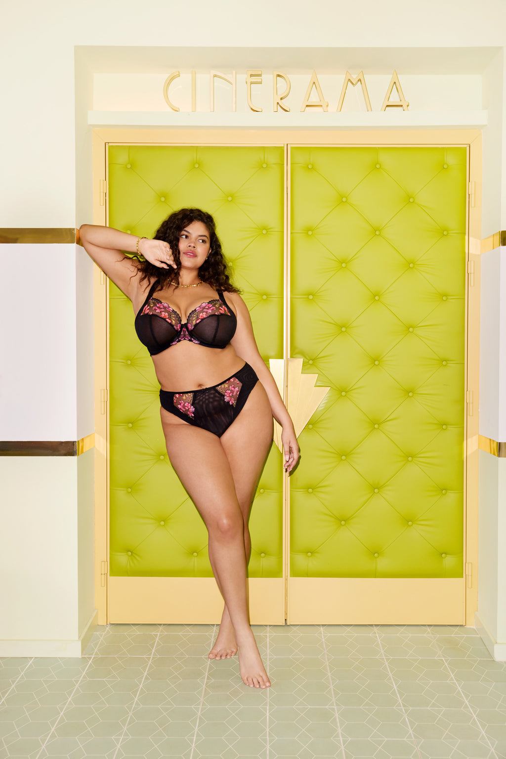 Teagan High Leg Brief - Rainbow