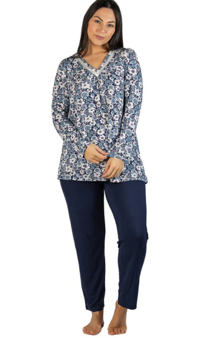 Spot Short Sleeve Nightie (Navy)