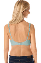 Mint padded non-wired mastectomy bra by Amoena with adjustable back straps, size 22D