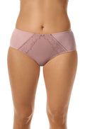 Mauve high waist briefs in floral lace microfibre from Amoena Danielle collection