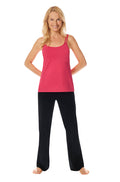 Pink TENCEL Modal mastectomy top with adjustable straps and bilateral pockets, size 8 by Amoena