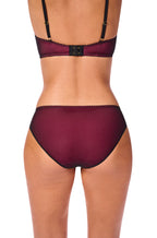 Black and pink bikini brief by Amoena, size 12, featuring a feminine design