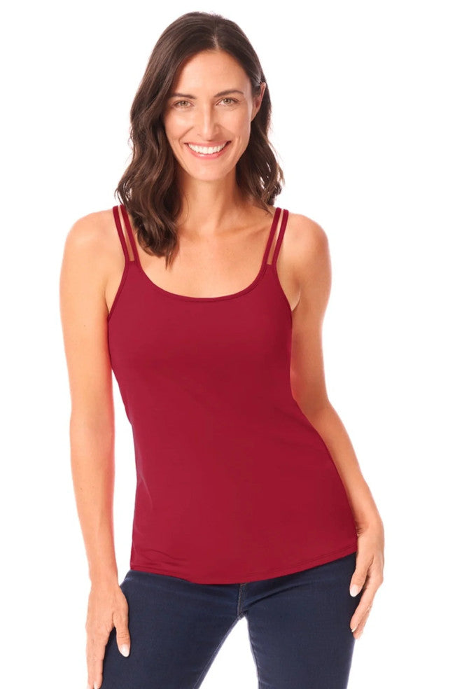 AMOENA Valletta Modal Top lingerie in Chilli, featuring a soft, comfortable fabric with a stylish design, available in size 8.