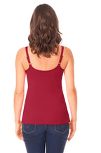 AMOENA Valletta Modal Top lingerie in Chilli color, shown in size 8, featuring soft fabric and elegant design.