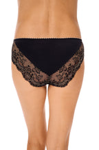 Black Alina microfibre lace briefs by Amoena, size 16, featuring delicate lace detailing and comfortable fit.