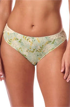 Mint Kalina Brief by Amoena, ultra-soft floral lace underwear with a comfortable fit, available in sizes 10-20.