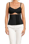 Black AMOENA belly bandage for abdominal support, made of comfortable, adjustable compression material.
