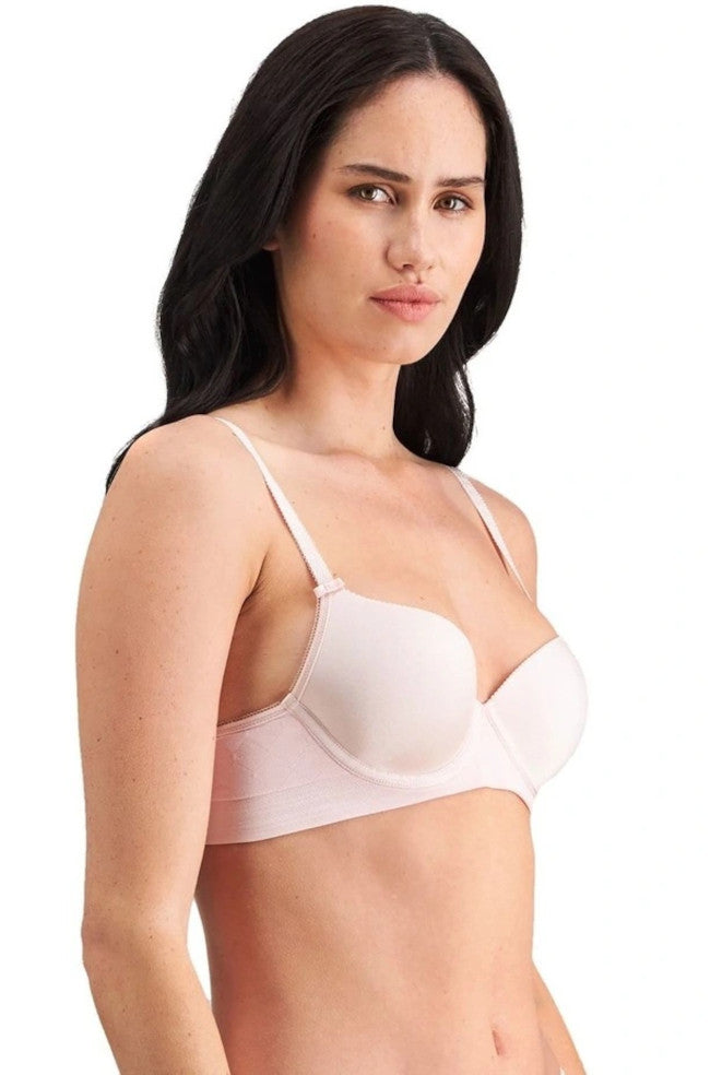 Icy pink lightweight foam cup contour bra with adjustable straps by Bendon, suitable for B to DD cup sizes.