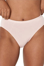 Bendon body cotton high cut brief in icy pink, size S, featuring a comfortable high waist and smooth fabric for everyday wear.