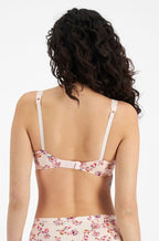 Pink floral underwire bra from Berlei's Barely There Luxe collection, size 10DD