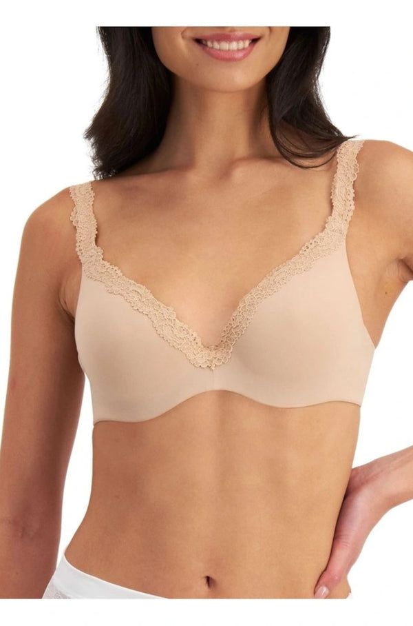 Barely There Lux molded underwire bra in nude by BERLEI, featuring smooth cups and supportive design for a seamless fit.