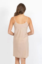 Nude smooth full slip by Brandella, size 16, silky fabric, perfect for layering under dresses.