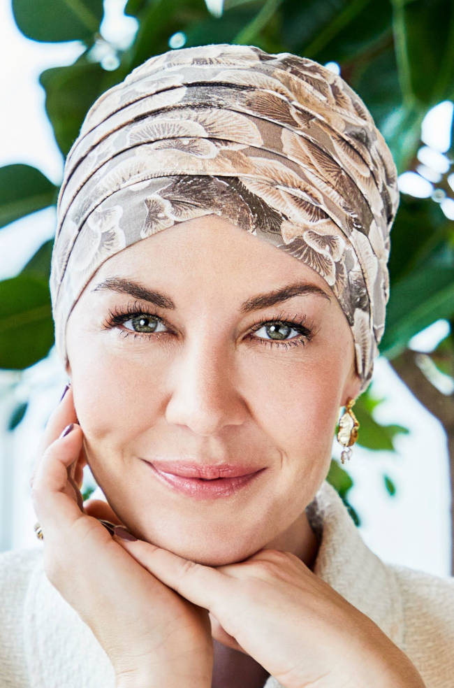 Organic Nature Yoga Turban hat by Christine Headwear, soft, breathable fabric for comfortable yoga practice.