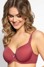Corin Virginia 3D Spacer T-Shirt Bra in Rosa Santa Fe, size 8D, featuring soft fabric and adjustable straps.