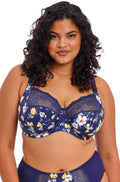 ELOMI Morgan underwire bra in Sicilia style with supportive cups, designed for comfort and fit, black color, front view.