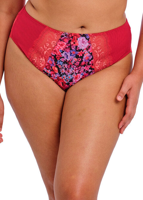 Berry Crush Morgan High Leg Brief by ELOMI with full coverage and soft fabric