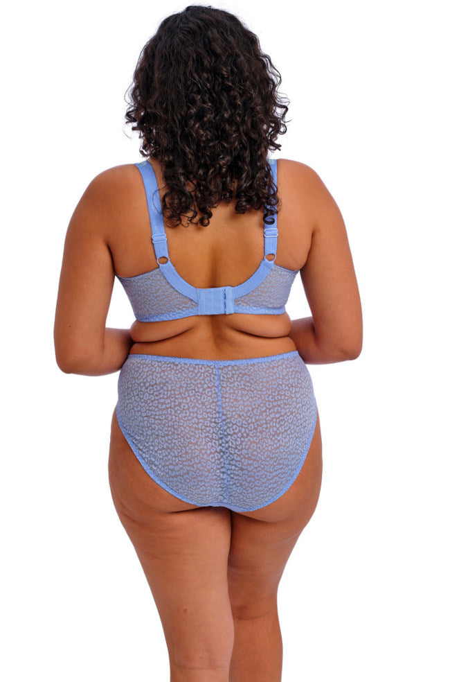 Cornflower blue Lucie UW bra by ELOMI, size 16FF, featuring underwire and supportive design.