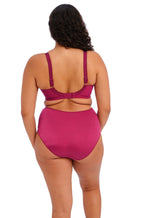 Elomi Cate Full Brief in berry color, made of smooth nylon elastane, size 3XL